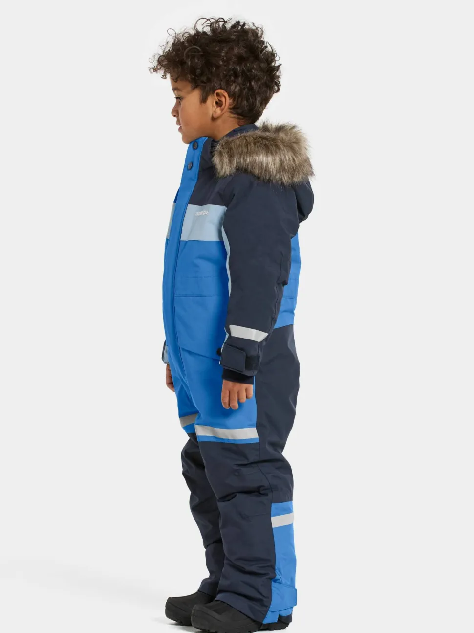 Didriksons Kids' Bjärven Coverall 4 Sapphire Blue