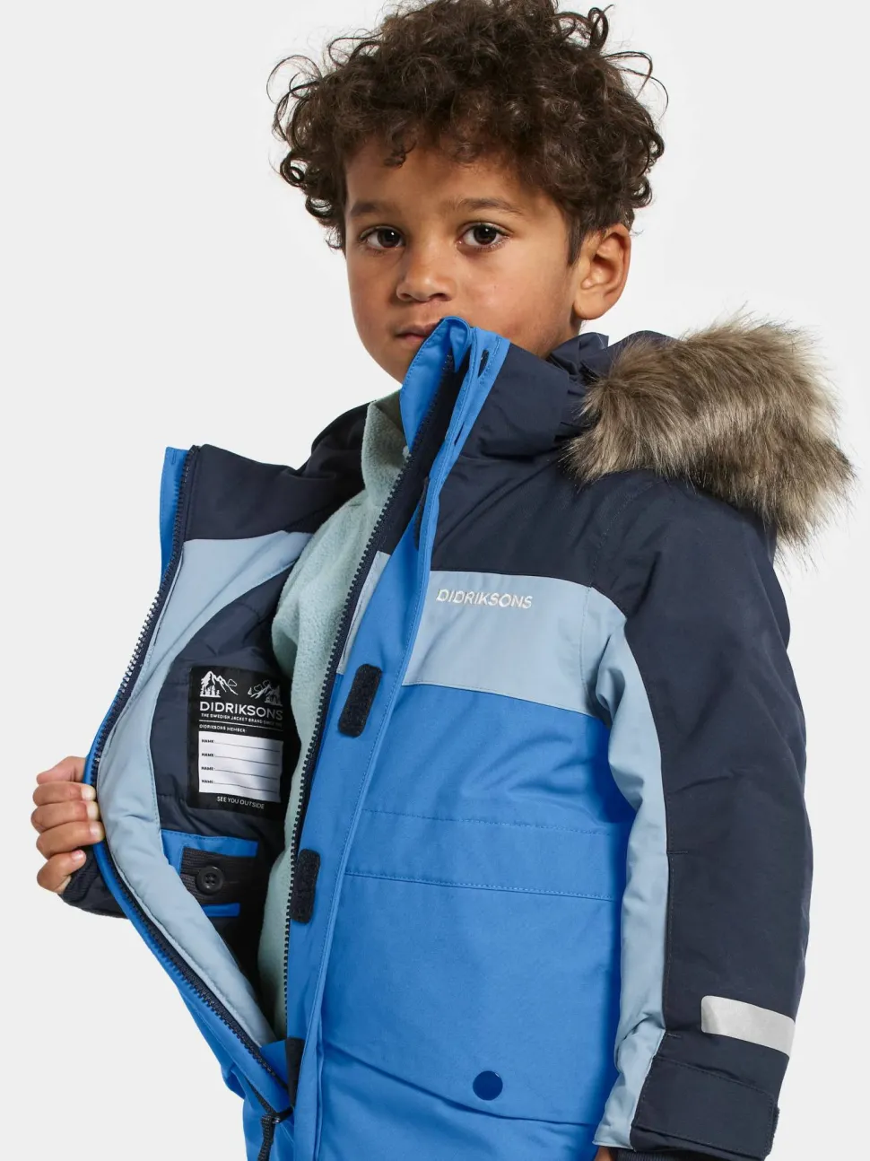 Didriksons Kids' Bjärven Coverall 4 Sapphire Blue