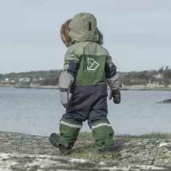 Didriksons Kids' Bjärven Coverall 4 Light Moss