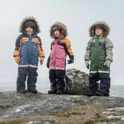 Didriksons Kids' Bjärven Coverall 4 Light Moss