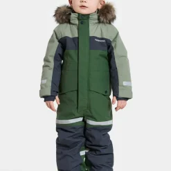 Didriksons Kids' Bjärven Coverall 4 Light Moss