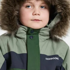 Didriksons Kids' Bjärven Coverall 4 Light Moss