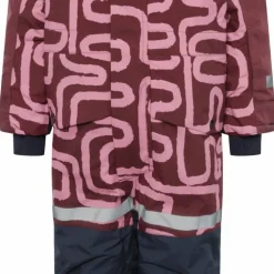 Didriksons Kids' Bjärven Printed Coverall 2 Path S Pink