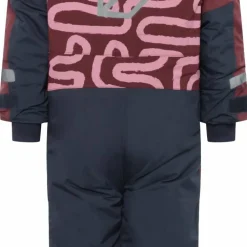 Didriksons Kids' Bjärven Printed Coverall 2 Path S Pink
