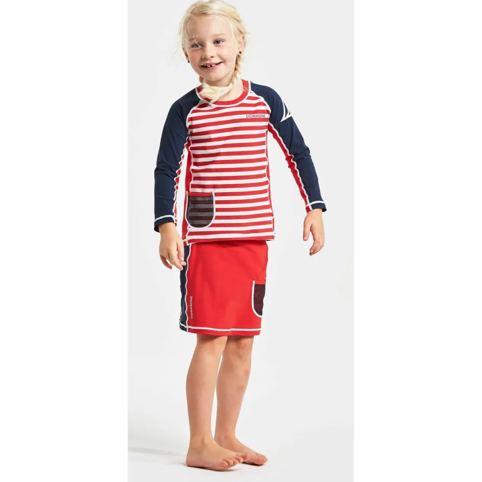 Didriksons Kids' Coral UV Skirt Chili Red