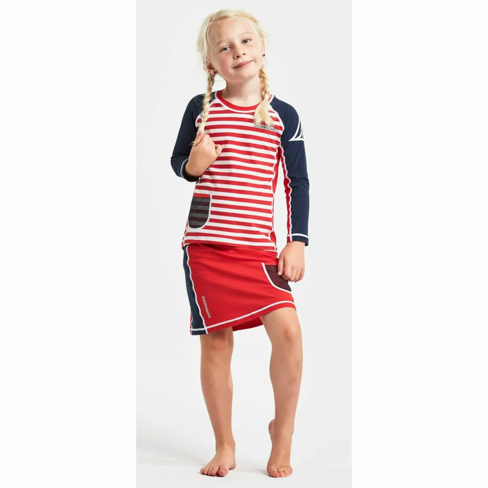 Didriksons Kids' Coral UV Skirt Chili Red