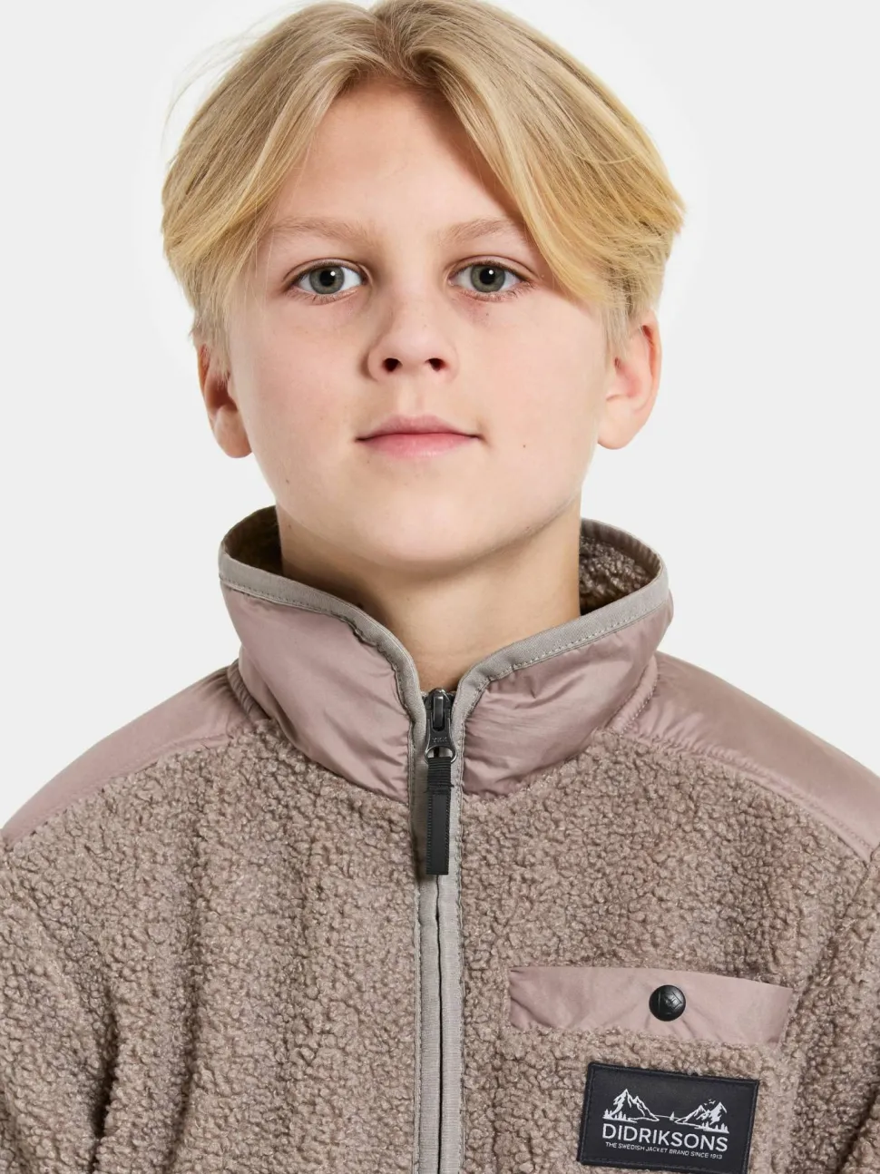 Didriksons Kids' Exa Half Zip Ash Brown