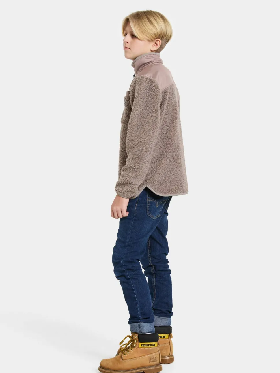 Didriksons Kids' Exa Half Zip Ash Brown