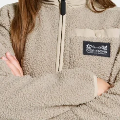 Didriksons Kids' Exa Half Zip Beach Beige