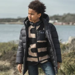 Didriksons Kids' Exa Printed Full Zip 2 Path L Black