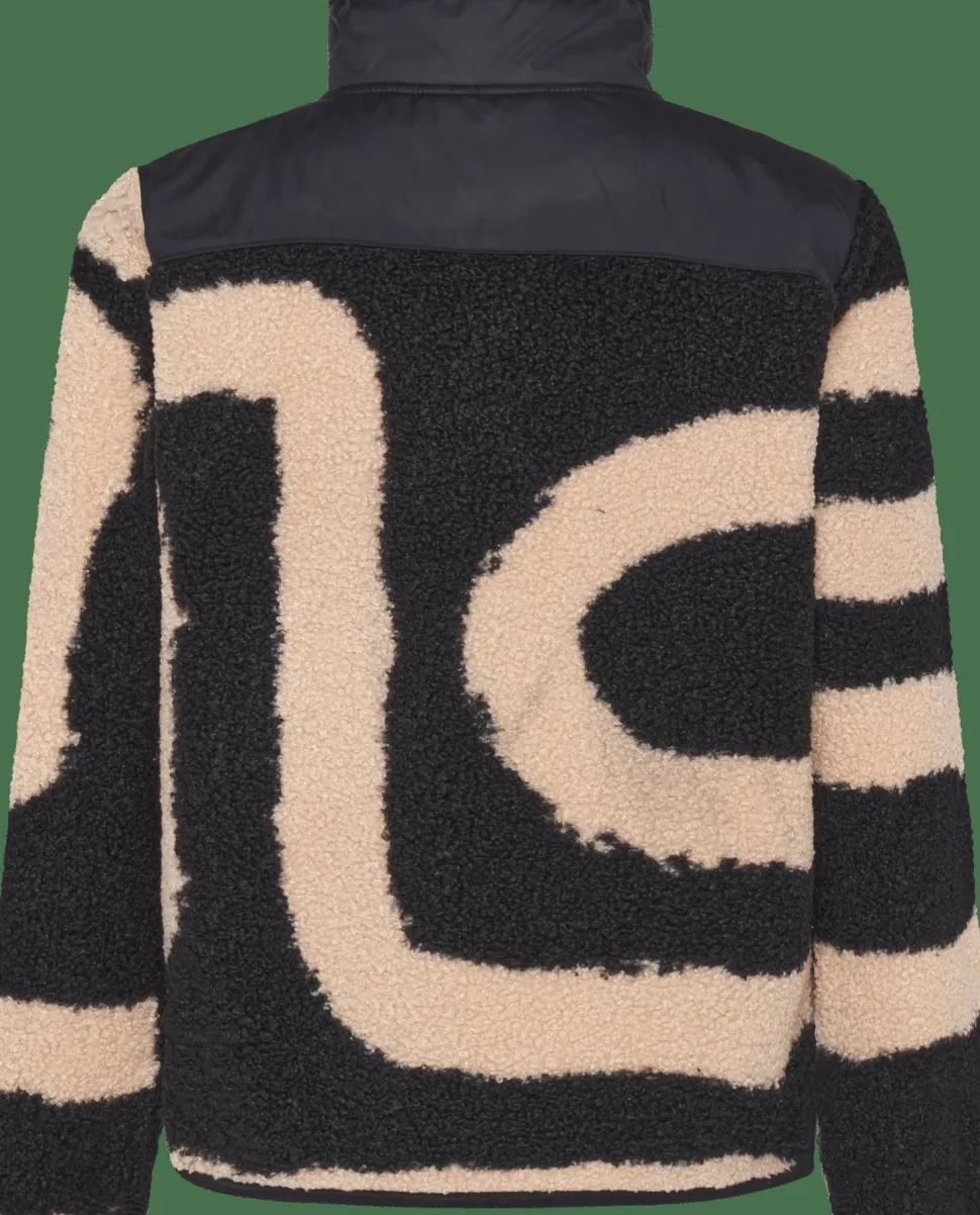 Didriksons Kids' Exa Printed Full Zip 2 Path L Black