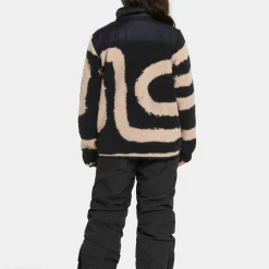 Didriksons Kids' Exa Printed Full Zip 2 Path L Black