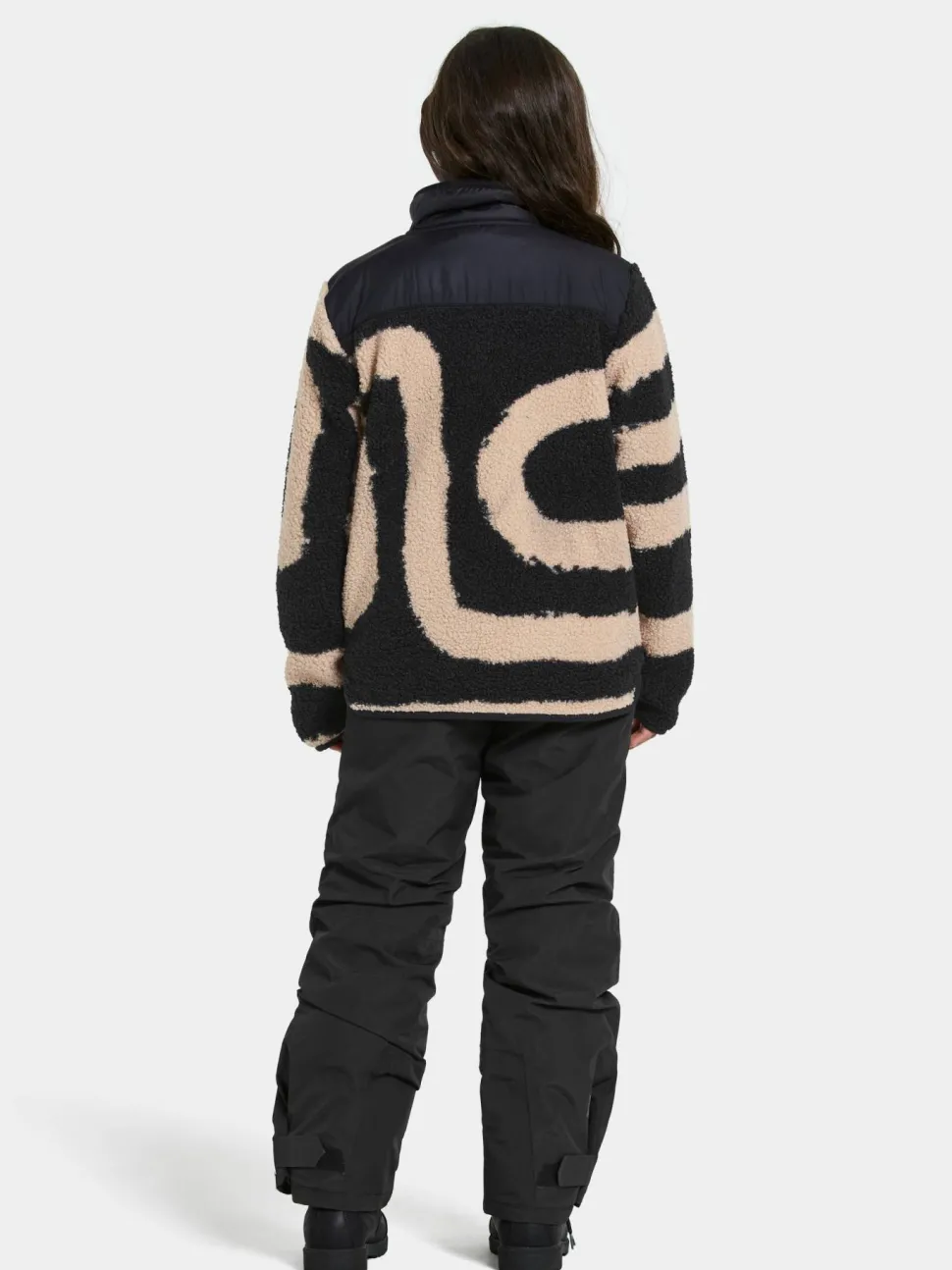 Didriksons Kids' Exa Printed Full Zip 2 Path L Black