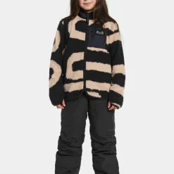 Didriksons Kids' Exa Printed Full Zip 2 Path L Black