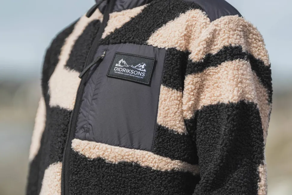 Didriksons Kids' Exa Printed Full Zip 2 Path L Black