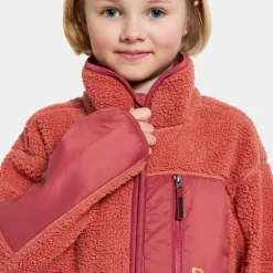Didriksons Kids' Marmor Full Zip Long Mineral Red