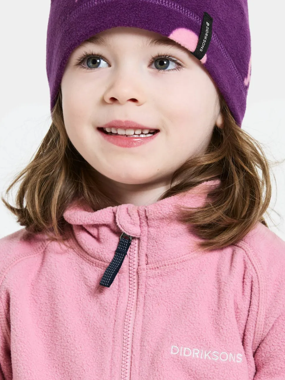 Didriksons Kids' Monte Full Zip 10 Light Heather Pink