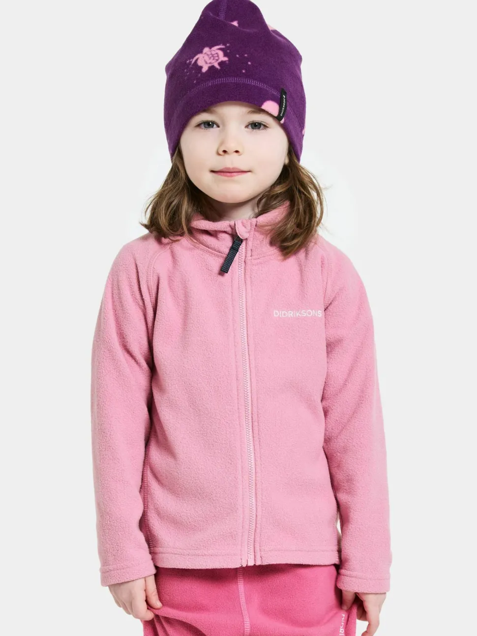 Didriksons Kids' Monte Full Zip 10 Light Heather Pink