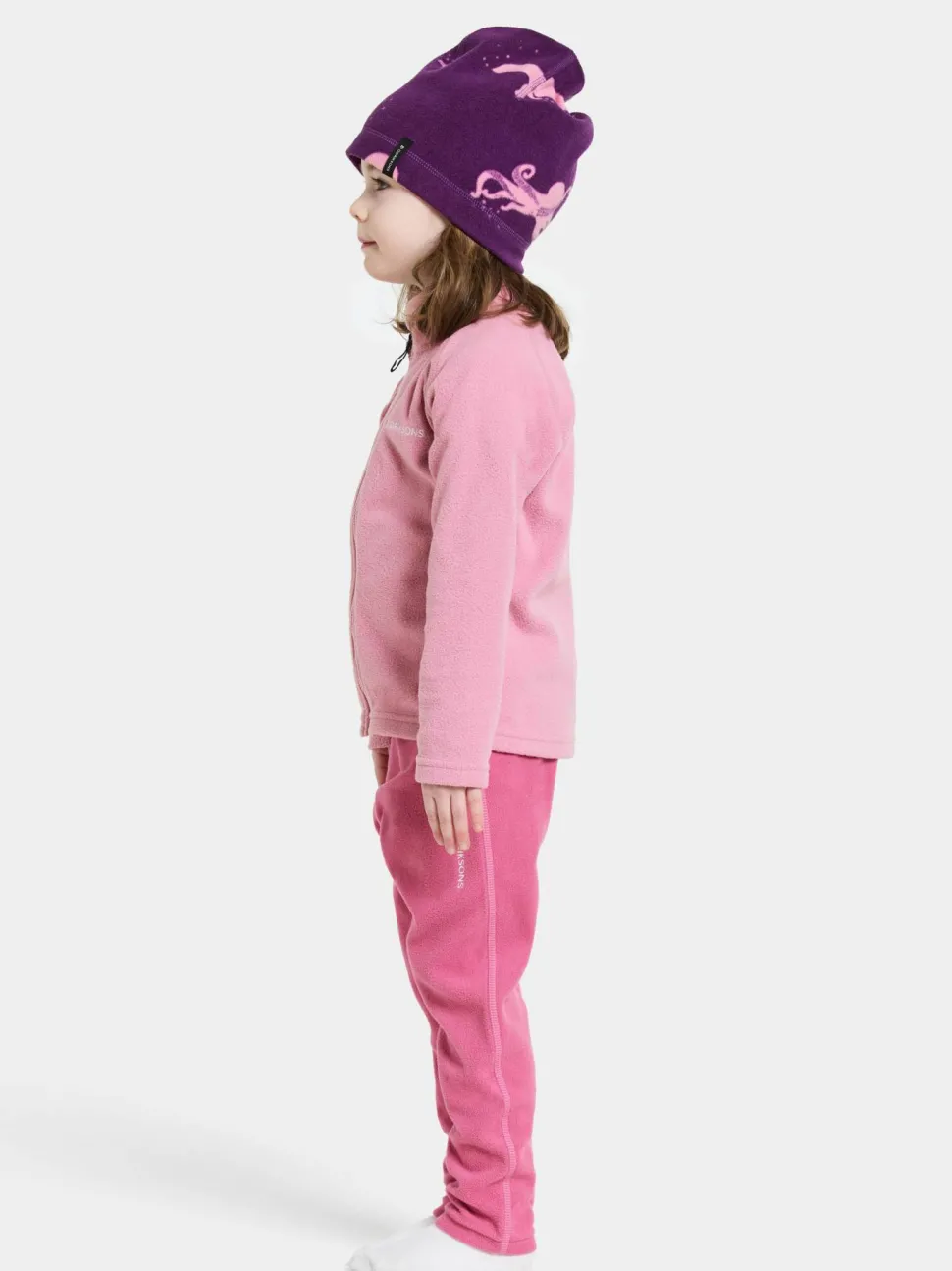 Didriksons Kids' Monte Full Zip 10 Light Heather Pink