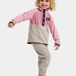 Didriksons Kids' Monte Half Button 5 Heather Pink