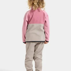 Didriksons Kids' Monte Half Button 5 Heather Pink