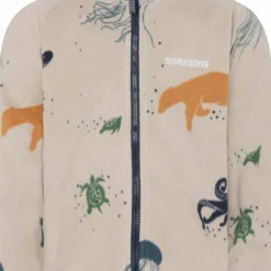 Didriksons Kids' Monte Printed Full Zip 10 Winter Ocean Multi