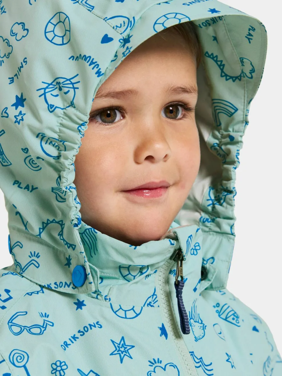 Didriksons Kids' Norma Printed Jacket 3 Doodle Pale Mint