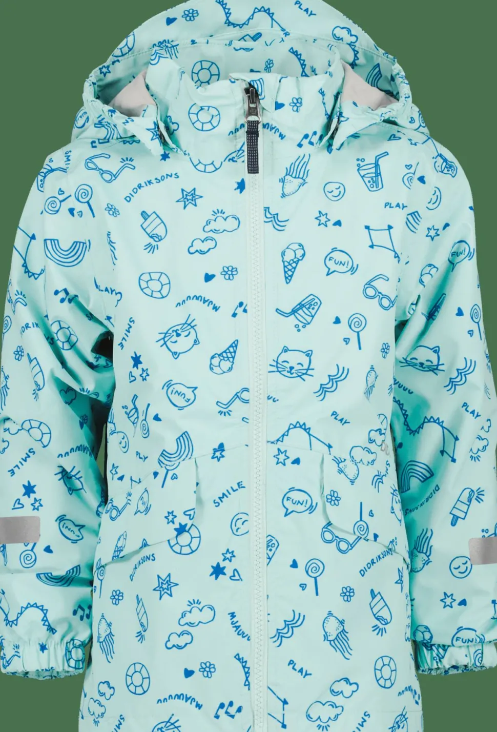 Didriksons Kids' Norma Printed Jacket 3 Doodle Pale Mint