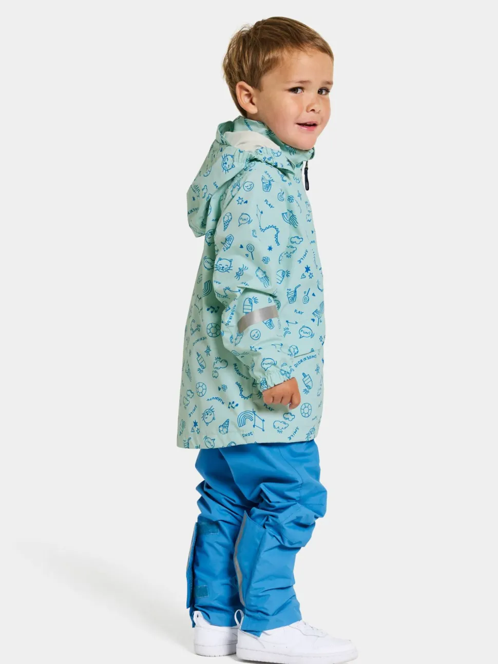 Didriksons Kids' Norma Printed Jacket 3 Doodle Pale Mint