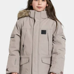 Didriksons Kids' Sylvin Parka Ash Brown