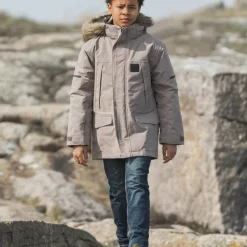 Didriksons Kids' Sylvin Parka Ash Brown