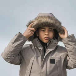 Didriksons Kids' Sylvin Parka Ash Brown