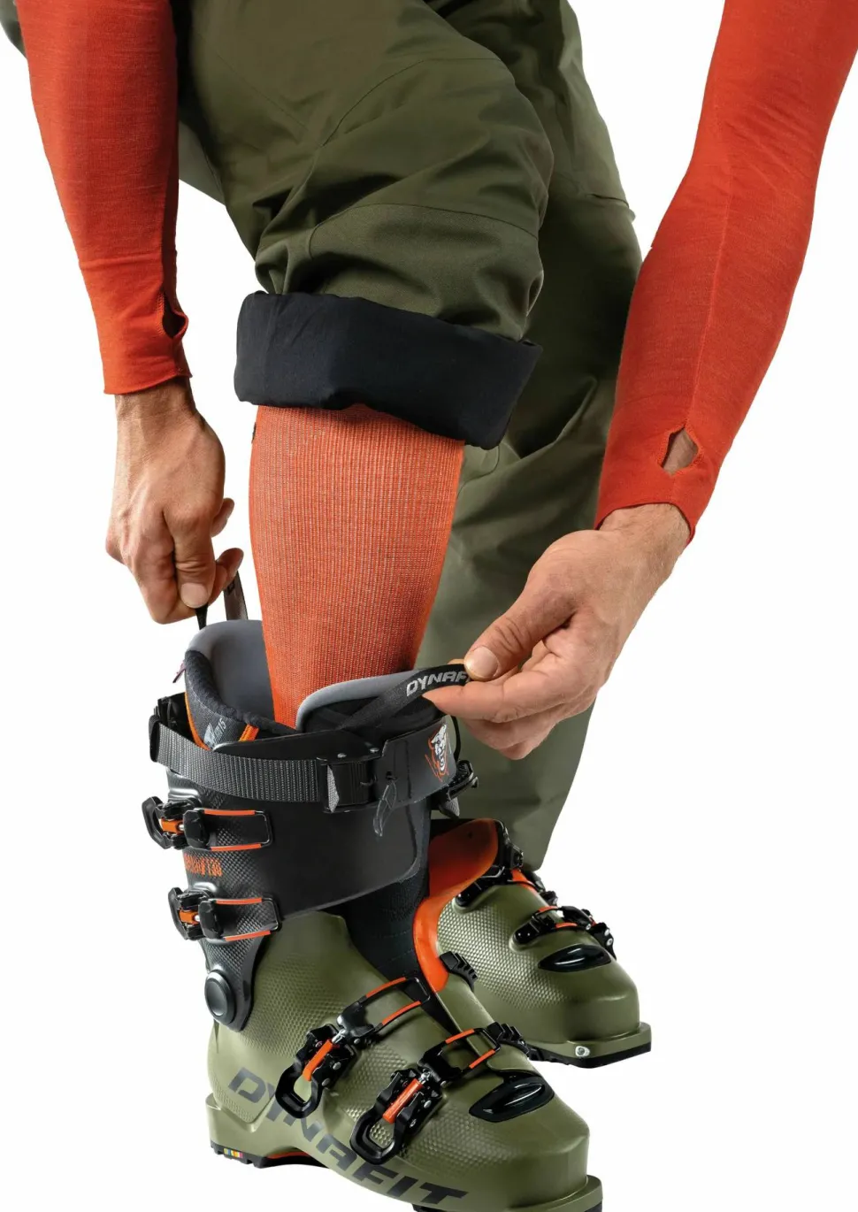 Dynafit Men's Tigard 130 Boot Capulet Olive/Fluo Orange