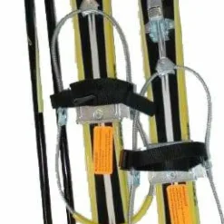 Edsbyn Kids' Ski Set with Cable Binding+Poles Black/yellow
