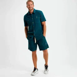 Elevenate Men's Estate Cord Shorts Indian Blue