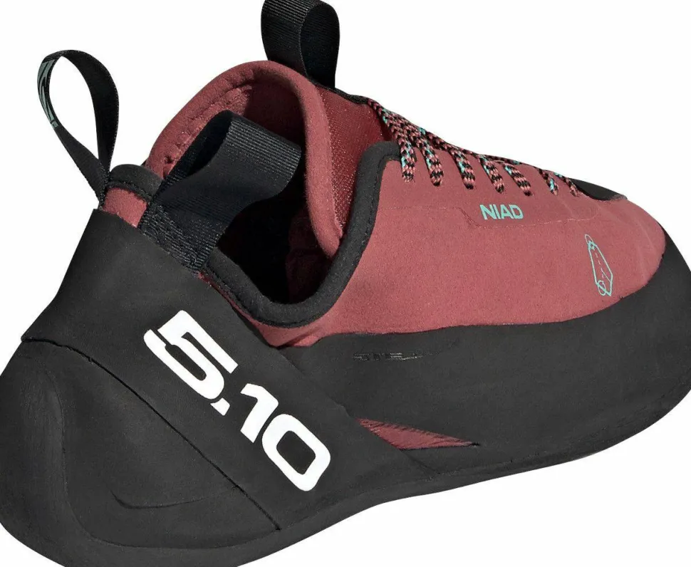 FiveTen Unisex Niad Lace Climbing Shoes Core Black/Crew Red/Acid Mint