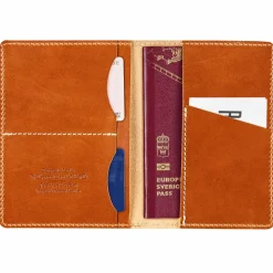 Fjällräven Leather Passport Cover Black