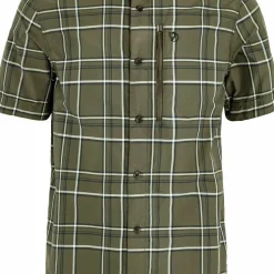 Fjällräven Men's Abisko Hike Shirt Short Sleeve Laurel Green-chalk White