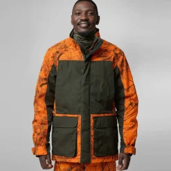 Fjällräven Men's Brenner Pro Padded Jacket Orange Multi Camo-Deep Forest