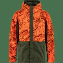 Fjällräven Men's Drev Hybrid Jacket Deep Forest-Orange Multi Camo