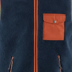 Fjällräven Men's Vardag Pile Fleece Vest Navy-Autumn Leaf