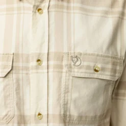 Fjällräven Men's Övik Lite Flannel Shirt Chalk White-fossil