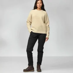 Fjällräven Women's Övik Waffle Knit Light Beige