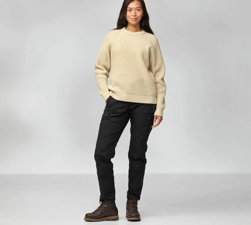 Fjällräven Women's Övik Waffle Knit Light Beige