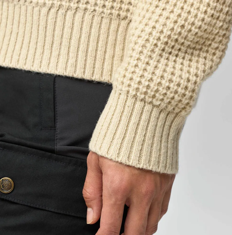 Fjällräven Women's Övik Waffle Knit Light Beige