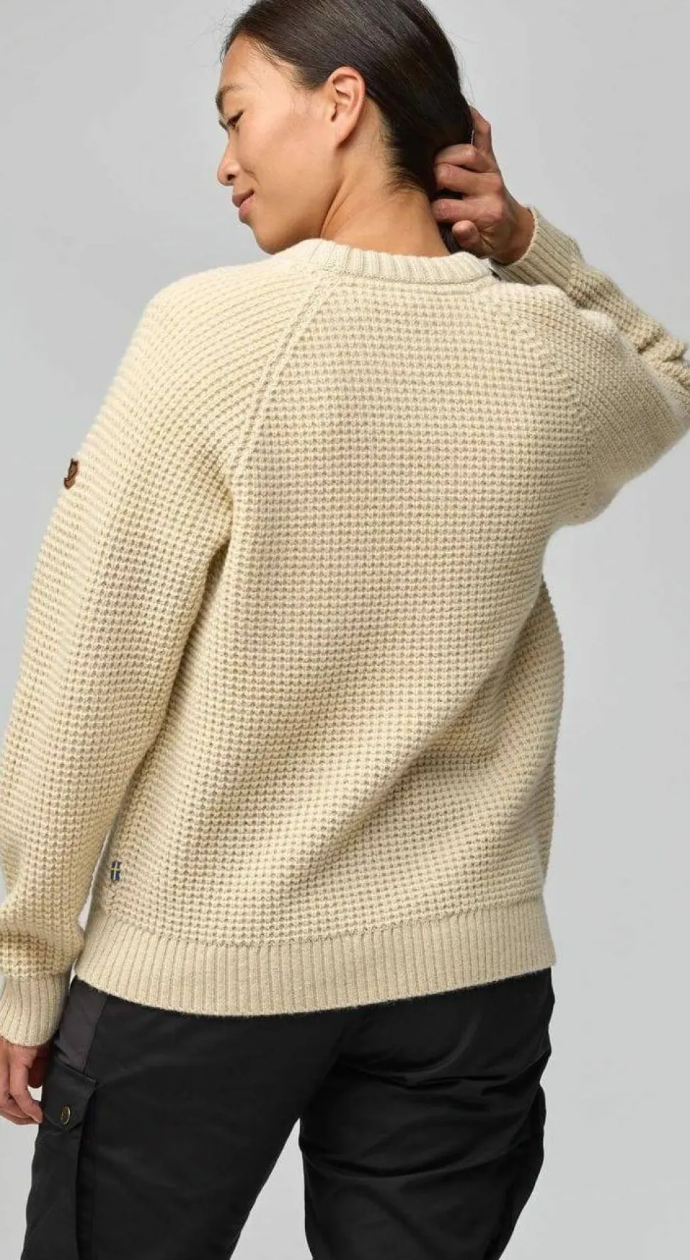 Fjällräven Women's Övik Waffle Knit Light Beige