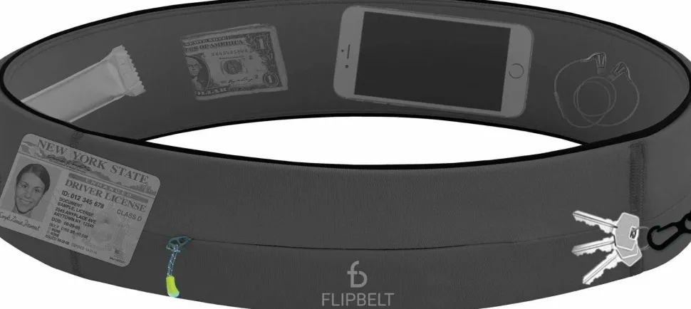 FlipBelt Zipper Carbon