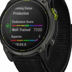 Garmin Enduro 3 Carbon Grey DLC Titanium/Black UltraFit Nylon Strap
