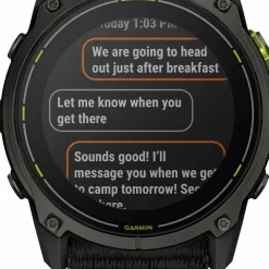 Garmin Enduro 3 Carbon Grey DLC Titanium/Black UltraFit Nylon Strap