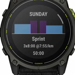 Garmin Enduro 3 Carbon Grey DLC Titanium/Black UltraFit Nylon Strap
